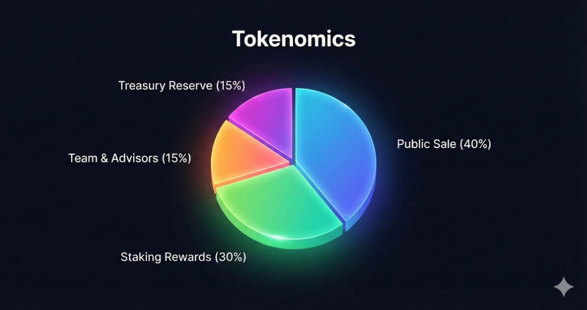 Crypto Tokenomics Pie Chart